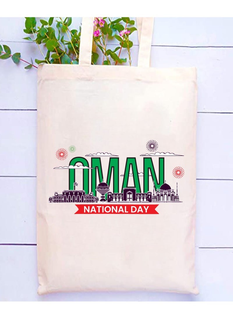Oman National Day Cotton Tote Bag - A Reusable and Eco-Friendly Way to Show Your Omani Spirit - Image 2
