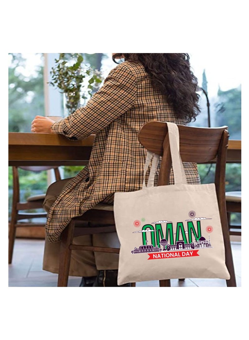 Oman National Day Cotton Tote Bag - A Reusable and Eco-Friendly Way to Show Your Omani Spirit - Image 3