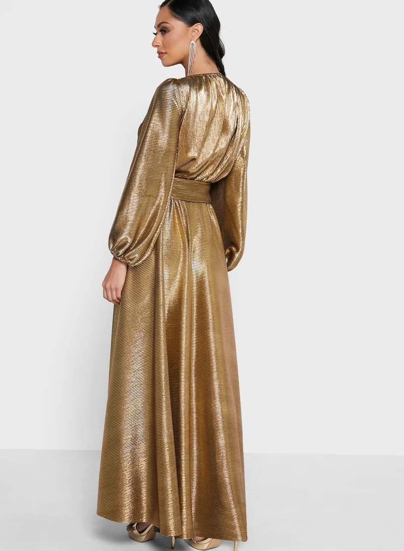 Shahad x Khizana Shimmer A-line Dress