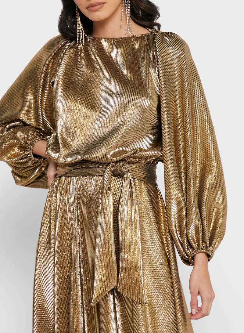 Shahad x Khizana Shimmer A-line Dress