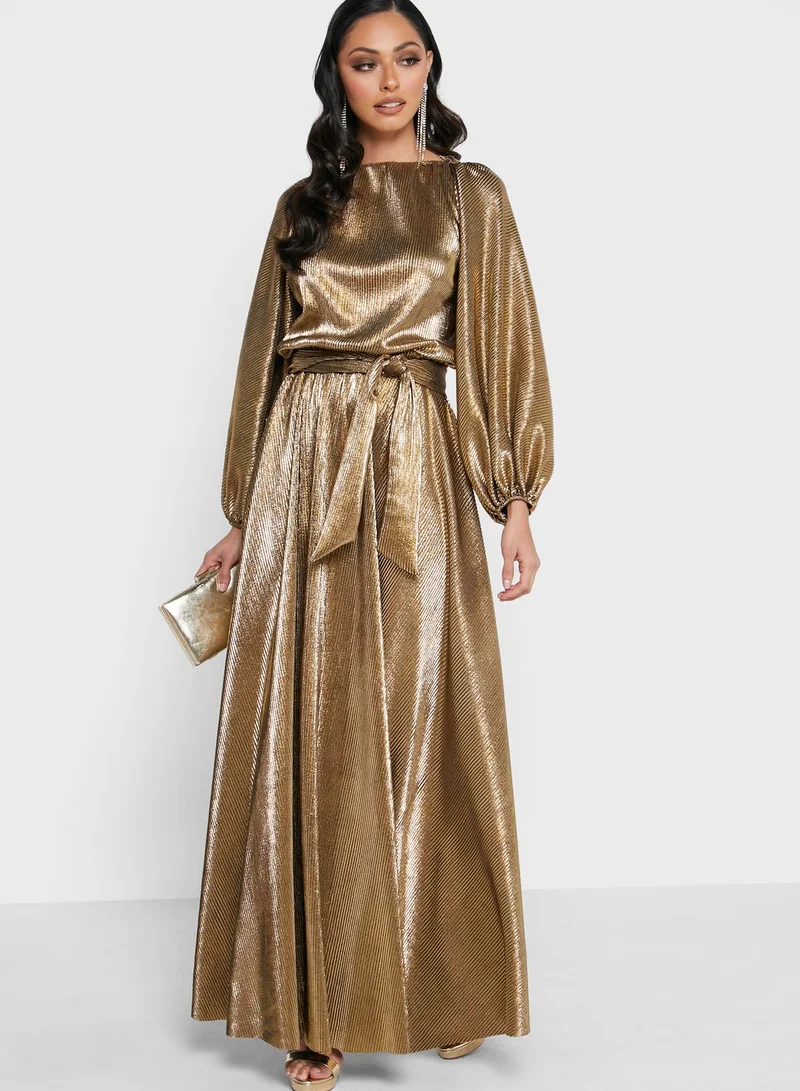 Shahad x Khizana Shimmer A-line Dress