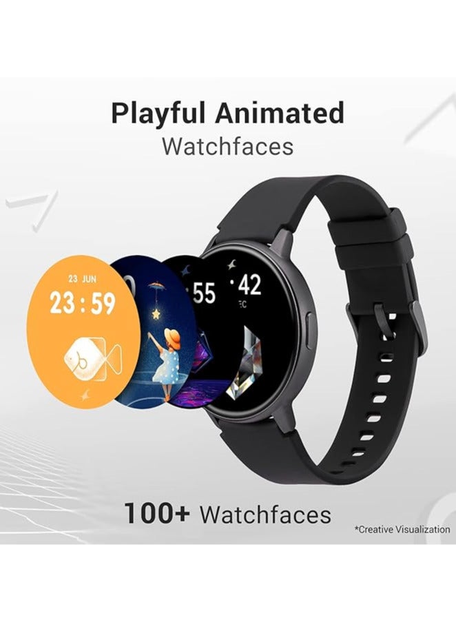 Fastrack Reflex Play|1.3” AMOLED Display Smart Watch with AOD|Premium Metallic Body|Animated Watchfaces|in-Built Games|BP & Sleep Monitor|24x7 HRM|SpO2|Multiple Sports Modes|Upto 7 Day Battery|IP68