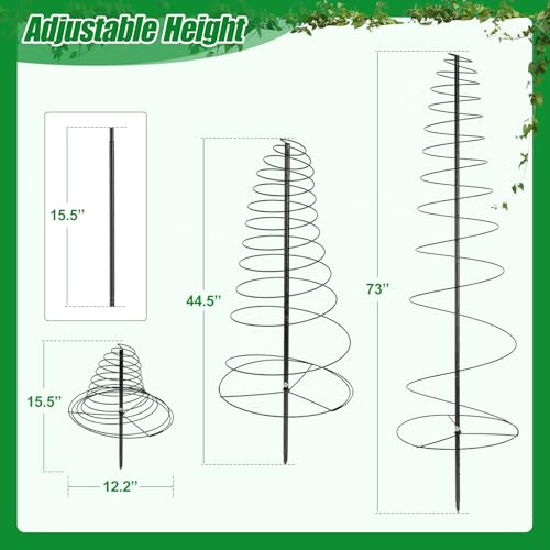 Daneried Trellis for Climbing Plants Outdoor, 73inch Tall Plants Trellis Support Metal Garden Trellis for Vegetables Flowers Plants Vine Support - Image 4