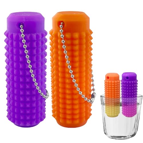 Deiviko 2PCS Little Ouchies Pain Fidget Pocket Mini Fidget Toy for Adults Pain Stim Fidget 3D Printed Venting Key Pendant Spiky Grippie Stim Keychain ColorChanging 30 Novelty Gifts for Friends - Image 1
