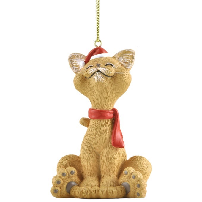 WHIMSICAL SMILING ORANGE CAT CHRISTMAS TREE ORNAMENT HAPPY CAT COLLECTION FESTIVE HOLIDAY ORNAMENT HOLIDAY STOCKING STUFFER CHRISTMAS TREE DECORATIONS