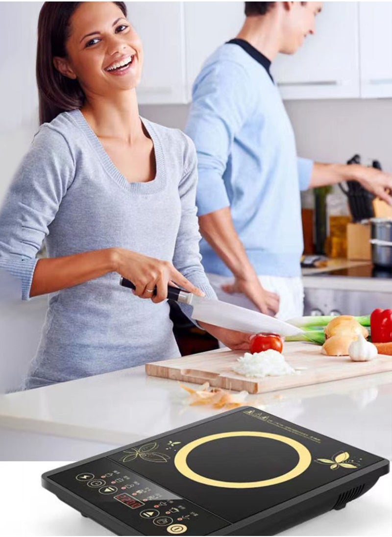 Beirui - Induction cooktop Infrared induction cooktop 2200W, intelligent temperature control 8 cooking modes, 4-digit LED display, 24-hour preset timer, overheat protection, microcrystalline plate - Image 1