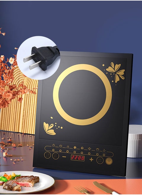 Induction cooktop Infrared induction cooktop 2200W, intelligent temperature control 8 cooking modes, 4-digit LED display, 24-hour preset timer, overheat protection, microcrystalline plate