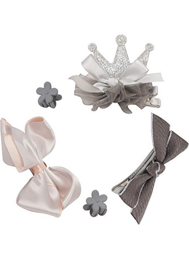 Yellow Bee Fashionable Hair Clip Set Silver - Image 2