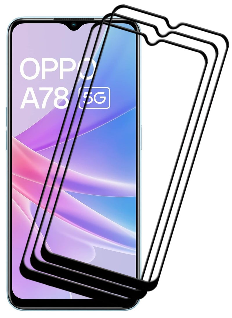 ACLIX 4 Pieces Antistatic ESD Dustproof Premium Quality High Definition Tempered Glass Screen Protector Designed For Oppo A78 - Image 1
