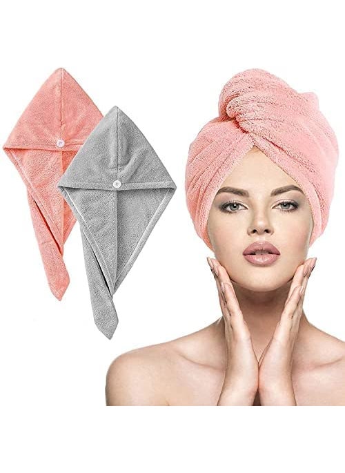 Generic Art of Gir GUJARAT Hair Towel Wrap Absorbent Towel HairDrying Bathrobe Magic Hair Warp Towel Super QuickDrying Microfiber Bath Towel Hair Dry Cap Salon Towel Multicolor Set of 1  - Image 1