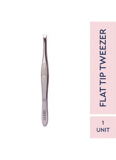 GUBB Metal Flat Tip Tweezer For Women Precision Eyebrow And Upper Lip Hair Removal Professional Stainless Steel Tweezer For Salonquality Grooming Silver Finish Finetipped Precision Tool  - Image 2
