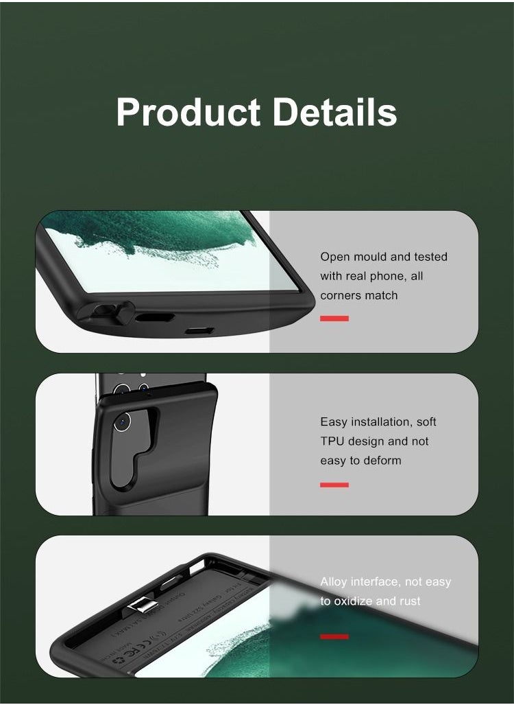 GULFLINK GULFLINK Wireless Protective Charging Case Cover For SAMSUNG S22ultra 4800MAH  - Image 4