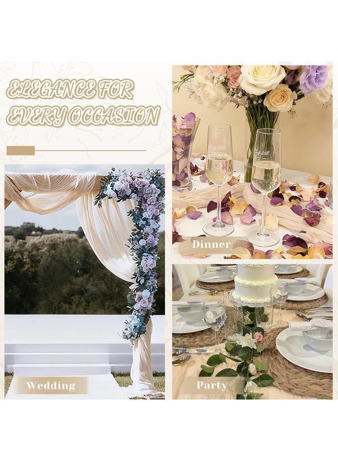 Jamestry 2 Pack Beige Cheesecloth Table Runner, 10Ft Boho Gauze Cheese Cloth Table Runners for Wedding, Party, Dinner, Baby Shower, 120 Inches Long Table Runner for Valentine's Day, Easter, Mother's Day Decor - Image 2