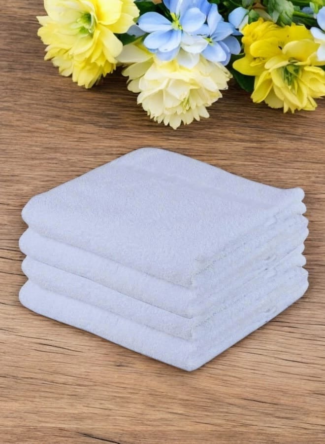Banotex 4 white cotton towels 30x30 cm - Image 1