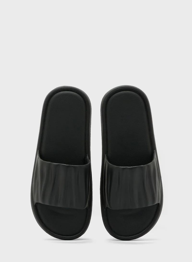 جينجر Ruched One Strape Slide