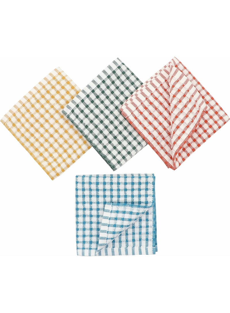 HFGBLG Cotton Cleaning Rags Terry Dish Cloths for Washing Dishes, Set of 8 Dish Rags for Cleaning, Light and Soft Dish Towels for Kitchen Drying Dishes, 11.8 Inch x 11.8 Inch (Mix Color) - Image 1