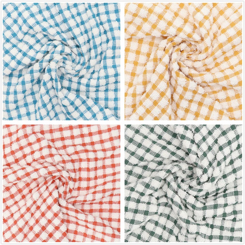 HFGBLG Cotton Cleaning Rags Terry Dish Cloths for Washing Dishes, Set of 8 Dish Rags for Cleaning, Light and Soft Dish Towels for Kitchen Drying Dishes, 11.8 Inch x 11.8 Inch (Mix Color) - Image 4