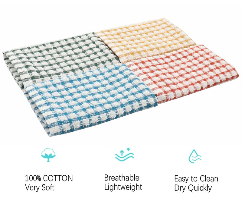 HFGBLG Cotton Cleaning Rags Terry Dish Cloths for Washing Dishes, Set of 8 Dish Rags for Cleaning, Light and Soft Dish Towels for Kitchen Drying Dishes, 11.8 Inch x 11.8 Inch (Mix Color) - Image 5