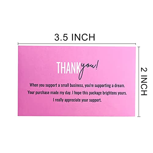 RXBC2011 Thank You for your support Cards Handwritten Lettering Design Thank you small business Card 2x3.5 Inch Pack of 100 - Image 3