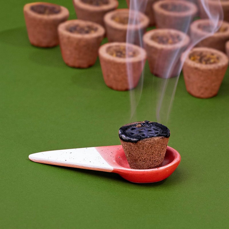 PHOOL LUXURY INCENSE فخامة بخور PHOOL أكواب سامبراني حفل I 16 قطعة حفل 1 حامل مجاني I معتمد من Ecocert طبيعي I ذهوني للعبادة I 100% عطر سامبراني عضوي - Image 4