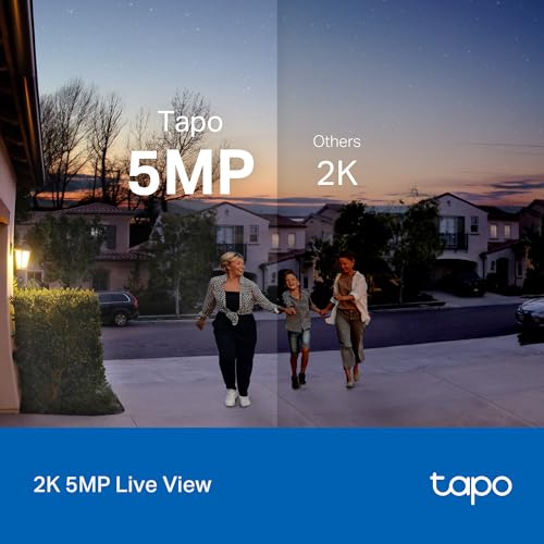 tapo كاميرا جرس الباب الذكي Tapo TP-Link سلكية، 2K 5MP، رؤية ليلية ملونة، زاوية رؤية عريضة 180°، صوت ثنائي الاتجاه، كشف ذكي مجاني، تخزين سحابي وبطاقة SD، تعمل مع أليكسا وجوجل هوم، D130 - Image 2