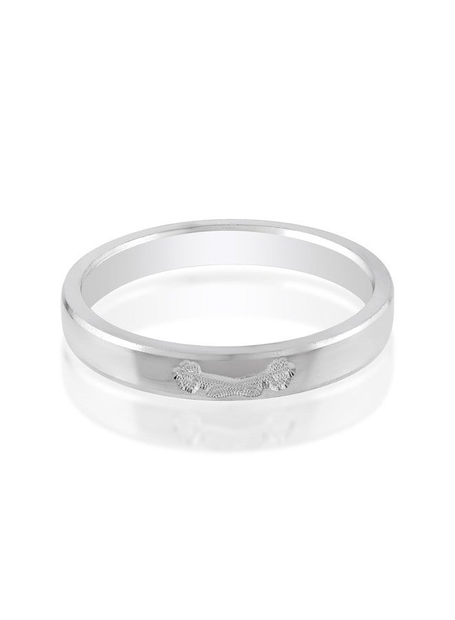 morir Stylish Silver-Tone Kids Bangle with Engraved Jai Mata Di Design for Children Baby Boy and Baby Girl (Pack of 1 Piece) - Image 2