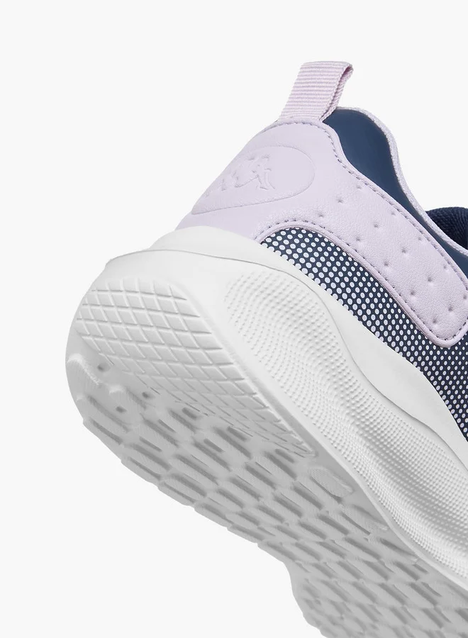 Kappa Girls' Panelled Sports Shoes with Hook and Loop Closure