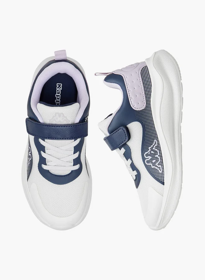 Kappa Girls' Panelled Sports Shoes with Hook and Loop Closure