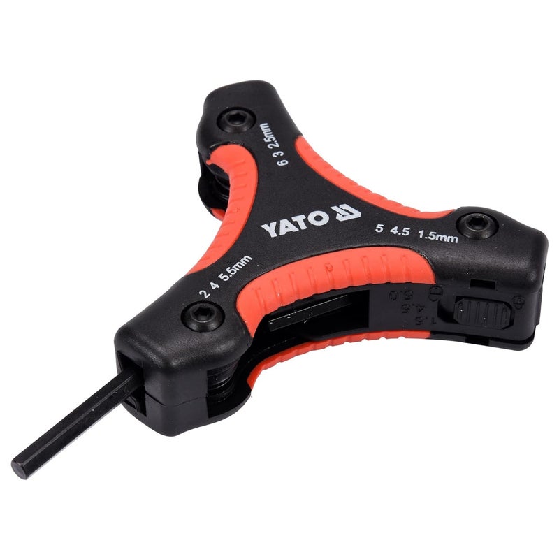 Yato مجموعة مفاتيح سداسية ياتو 26 قطعة مجموعة مفاتيح احترافية مفاتيح توركس مقبض من الألمنيوم فولاذ CrV للسيارات - Image 2