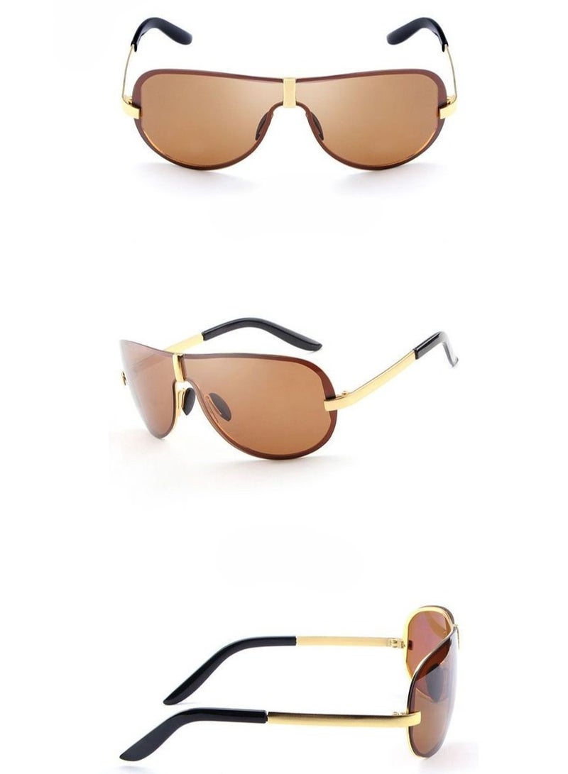 HDCRAFTER New Men's Frameless Fashion Polarized Sunglasses UV400 - Image 2