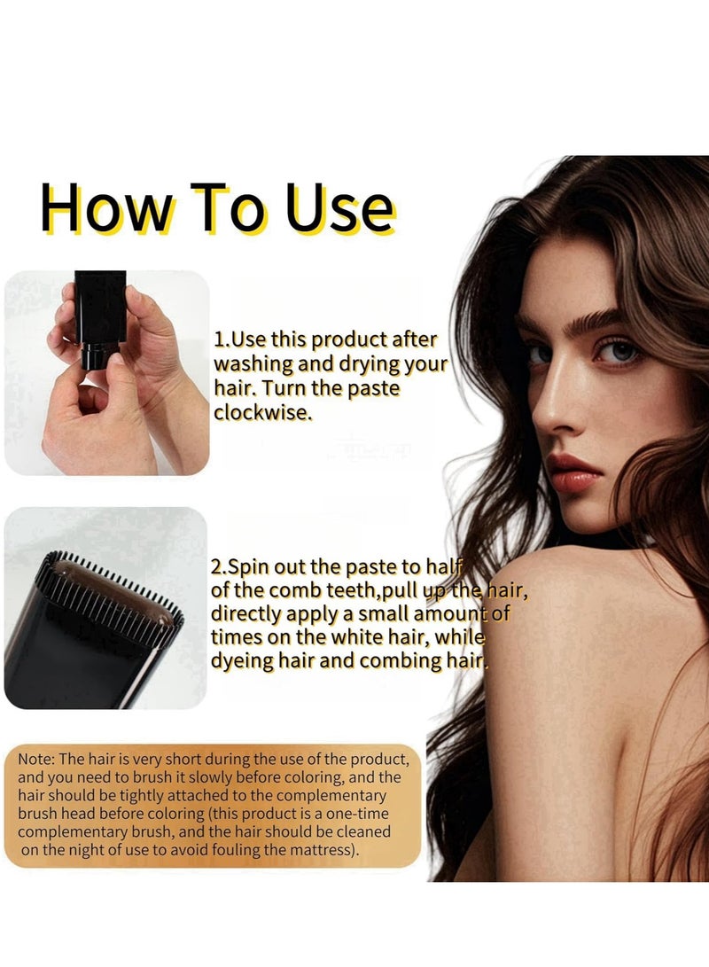 Black Comb Hair Dye,Hair Dye Applicator Brush,Hair Dye with Comb Applicator,Hair Dye for Gray Hair Coverage,2 in 1 Instant Dye for Women&Men (1PCS) - Image 5
