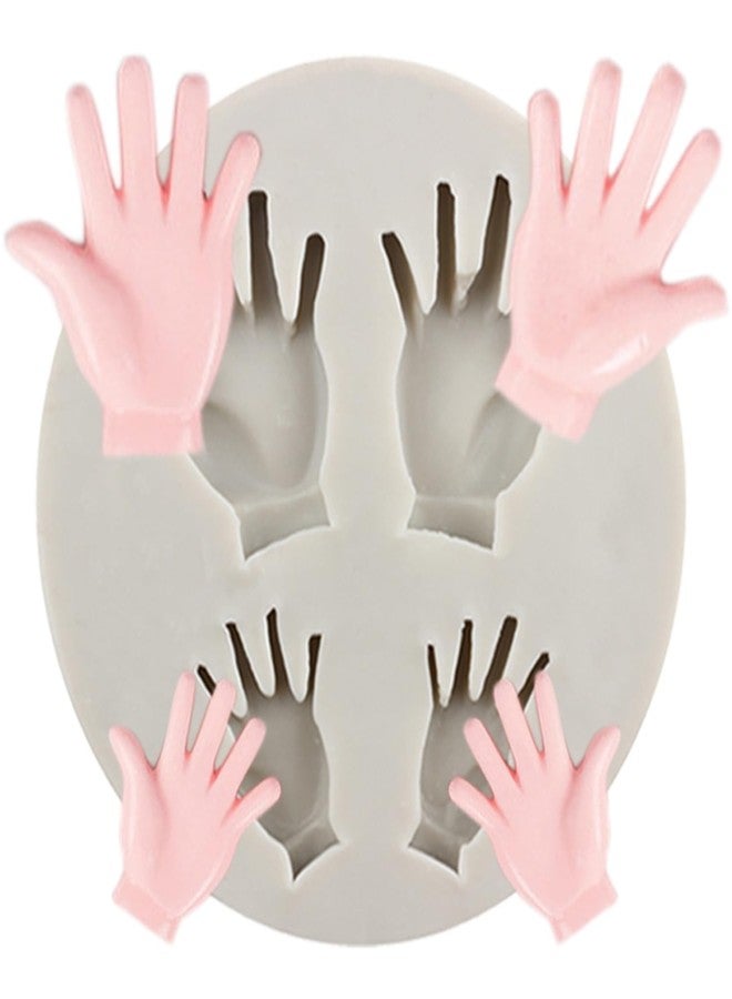 MINFEIDMS Baby Silicone Fondant Molds Baby Hand Silicone Molds For Cake Decorating Cupcake Topper Candy Chocolate Gum Paste Polymer Clay - Image 1