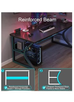 EXPERT Gaming desk with modern design, computer desk, modern study desk, home office desk, computer desk for work, writing, study, bedroom, computer table and executive workstation EI-206  - Image 5