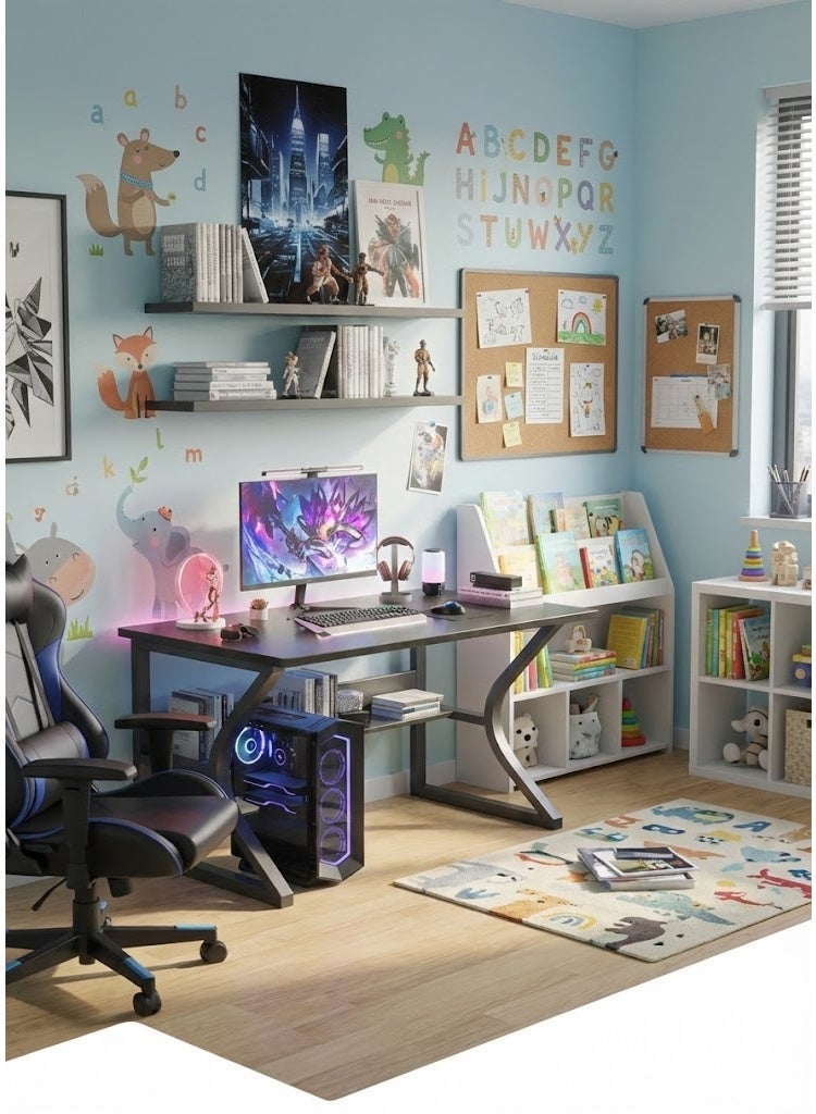 EXPERT Gaming desk with modern design, computer desk, modern study desk, home office desk, computer desk for work, writing, study, bedroom, computer table and executive workstation EI-206 - Image 2