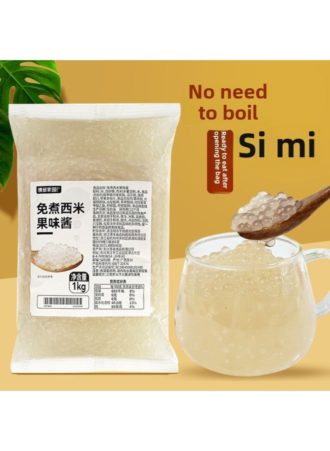 Bodo Home Non-Boiled Simi Fruit Sauce Milk Tea Shop Special Small Simi Lu Open Bag Instant Yang Zhi Ganlu New-Specifications:No-cooking Sago  1kg  - Image 2