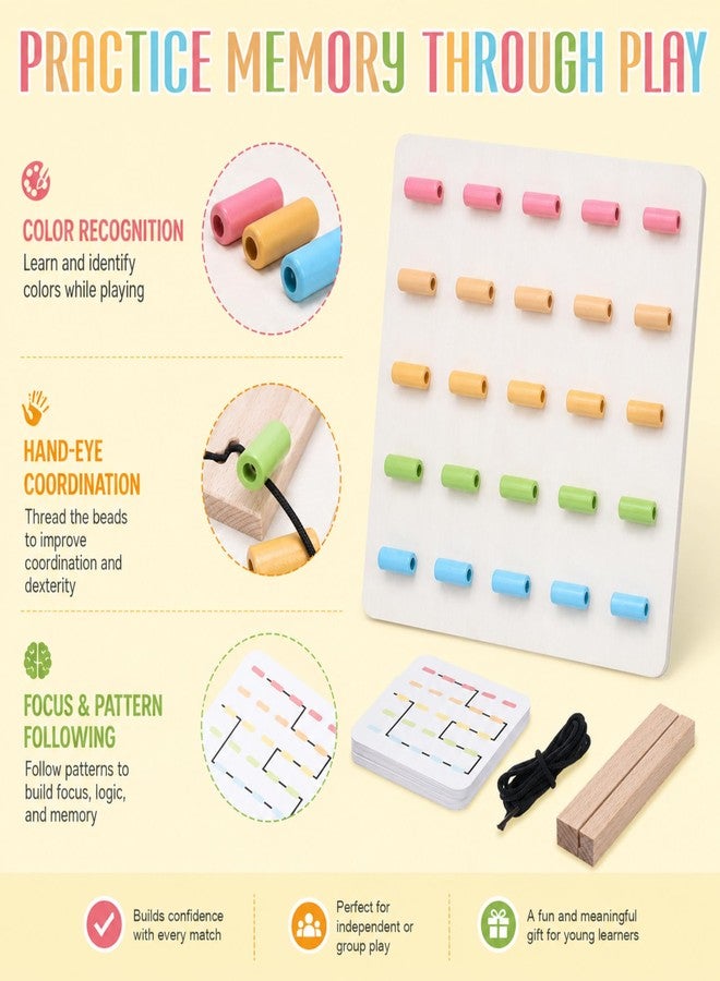 Soulchen Memory Games for Seniors Threading Game for Seniors for Elderly Brain Games for Elderly, Adults, Tubes Threading Puzzle Board Gadgets Gifts - Image 4