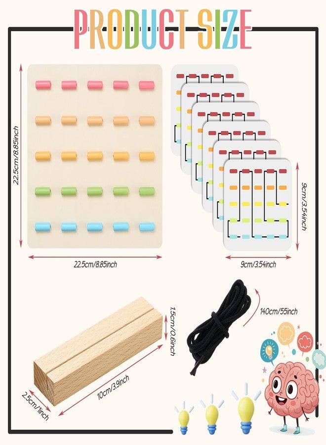 Soulchen Memory Games for Seniors Threading Game for Seniors for Elderly Brain Games for Elderly, Adults, Tubes Threading Puzzle Board Gadgets Gifts - Image 5