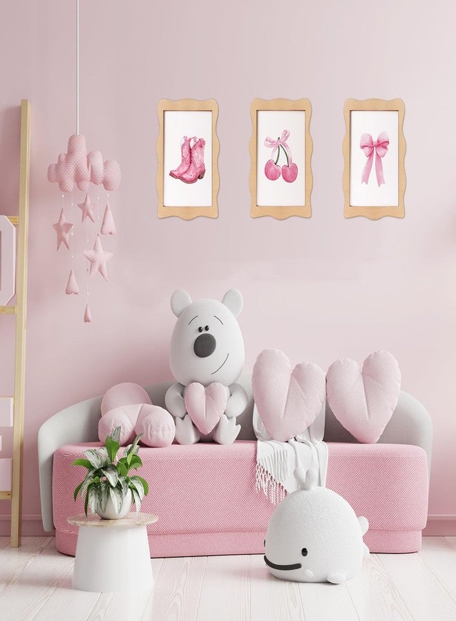 Longan Craft 3 PCS Framed Wooden Preppy Room Decor, Vintage Wood Pink Wall Decor Cute Girly Bow Print Aesthetic Funny Decorations for Girls Dorm Bedroom Apartment Living Room - Image 3