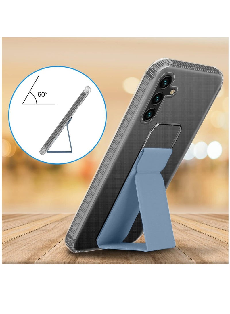 دبليو تيك غطاء وسادة هوائية بمقبض يد من مادة TPU لهاتف سامسونج جالاكسي S24 Plus / S24+ 5G 2024 شفاف/أزرق سماوي - Image 4