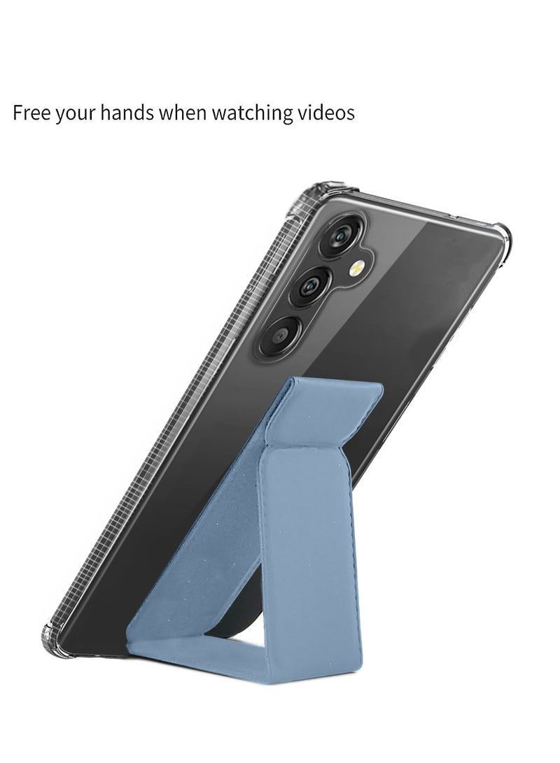 دبليو تيك غطاء وسادة هوائية بمقبض يد من مادة TPU لهاتف سامسونج جالاكسي S24 Plus / S24+ 5G 2024 شفاف/أزرق سماوي - Image 2