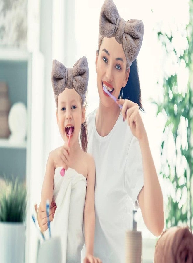 VALUEVIBES SOFT SPA Headband & Wrist Wash Bands Set - Cute Elastic Skincare Headbands & Absorbent Wristbands for Washing Face, Makeup, and Skincare (LIGHT BROWN, M) - Image 2