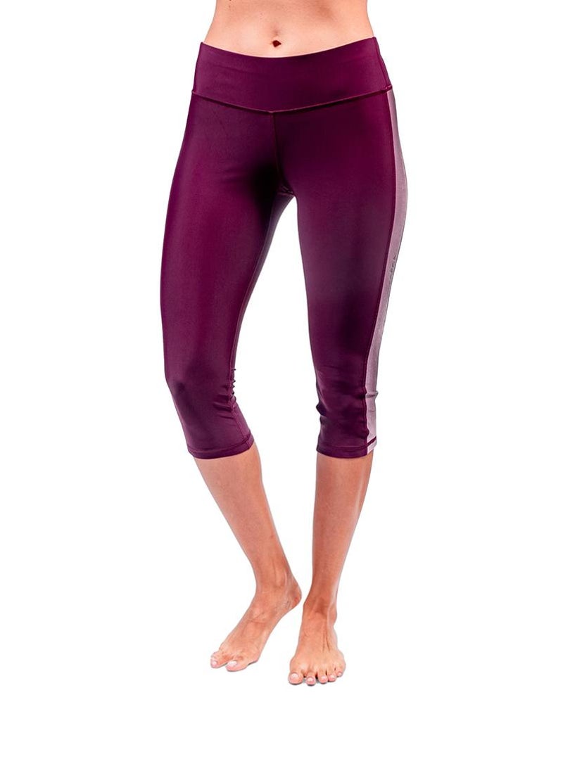 COEGA SUNWEAR COEGA Ladies Tights 3/4 Length - Maroon Marble - Image 1