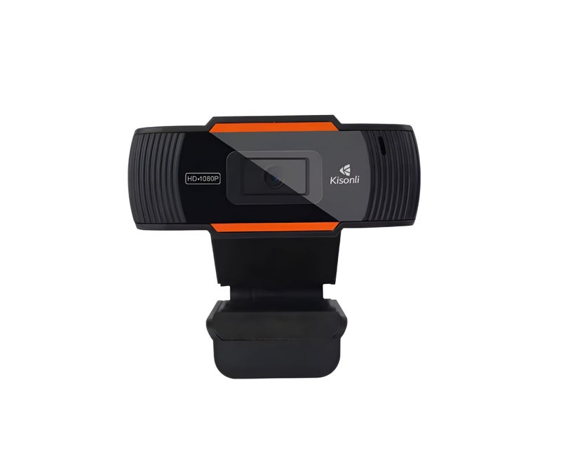 HD-1085 HD 1080P Webcam with Built-in Microphone - USB Plug and Play - High Resolution - Supports Windows 7/8/10 - Black