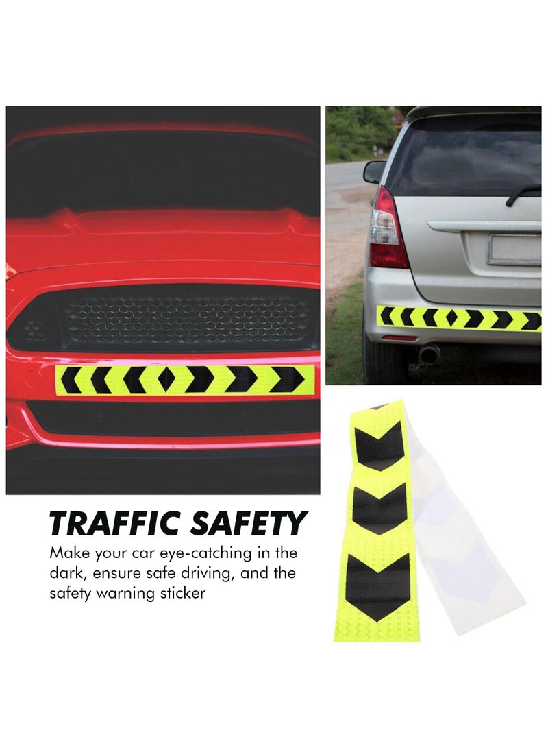 Duravel Duravel High Visibility Reflective Safety Arrow Strip, Fluorescent Yellow Black, Honeycomb Pattern (10 Sticker) - Image 3