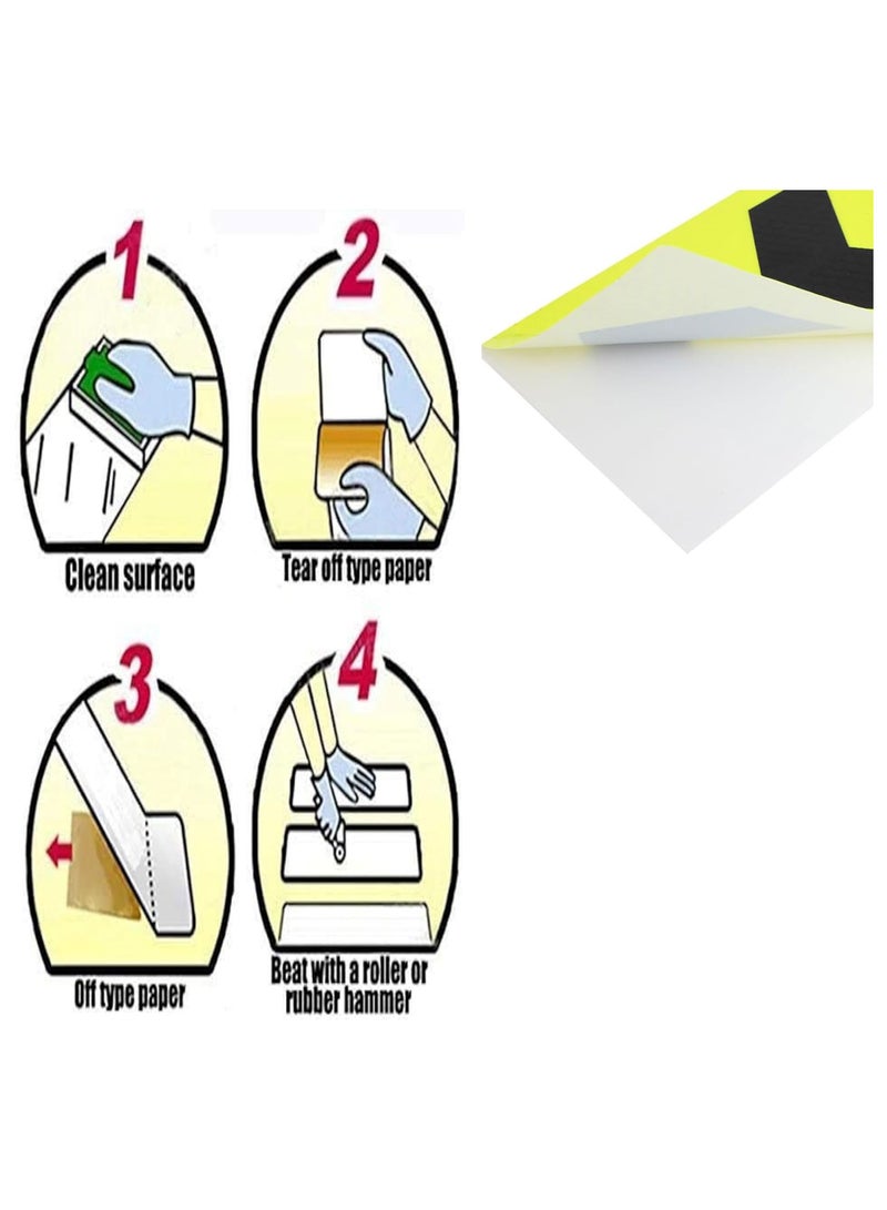 Duravel Duravel High Visibility Reflective Safety Arrow Strip, Fluorescent Yellow Black, Honeycomb Pattern (10 Sticker) - Image 2