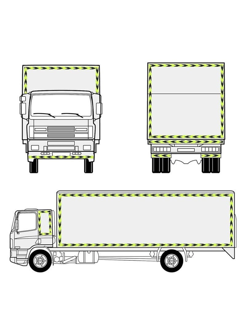Duravel Duravel High Visibility Reflective Safety Arrow Strip, Fluorescent Yellow Black, Honeycomb Pattern (10 Sticker) - Image 4
