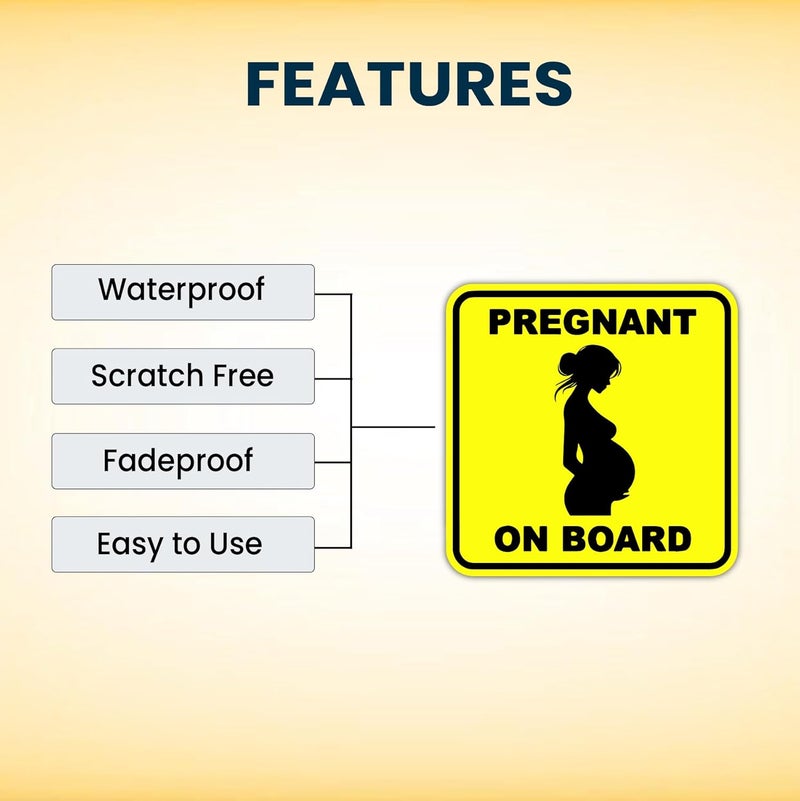 Stickloop Bump On Board and Baby On Board Car Sticker | Pregnant Women and Kids Safety Sign Window Sticker for Vehicle Glass (Pregnant & Boss Baby On Board) - Image 4