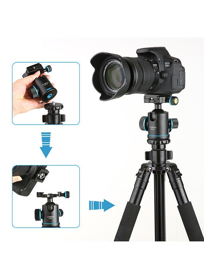 Andoer TB81X Tripod Ball Head 360 Degree Rotating Panoramic Ballhead  for Tripod Monopod Slider DSLR Camera with 3Pcs 1/4