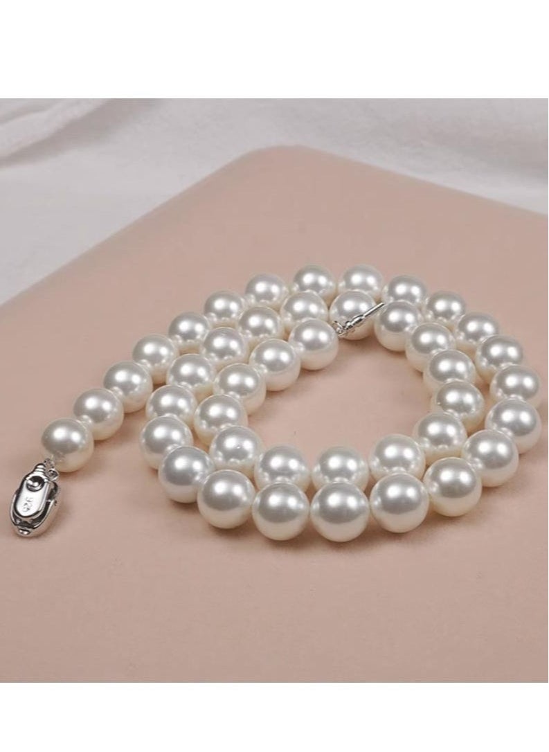 MissTiara - 4 Pcs Rhinestone Choker Bracelet Ring Earrings Studs Set Double Row Round Diamond Collar Necklace Bridal Evening Dress Accessories for Women Bracelet Stretch Ring Bridal Party Jewelry Silver/Clear - Image 1