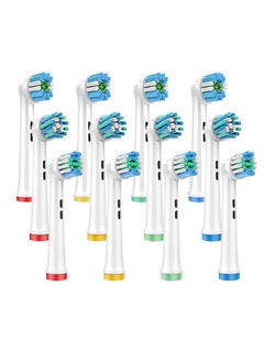 ATRJSZ 12 Pcs Electric Toothbrush Replacement Head, Compatible with Oral B Braun - 4 x Precision Clean, 4 x 3D White Clean, 4 x CrossAction Toothbrush Head, with 4 Pcs Toothbrush Covers Caps  - Image 1